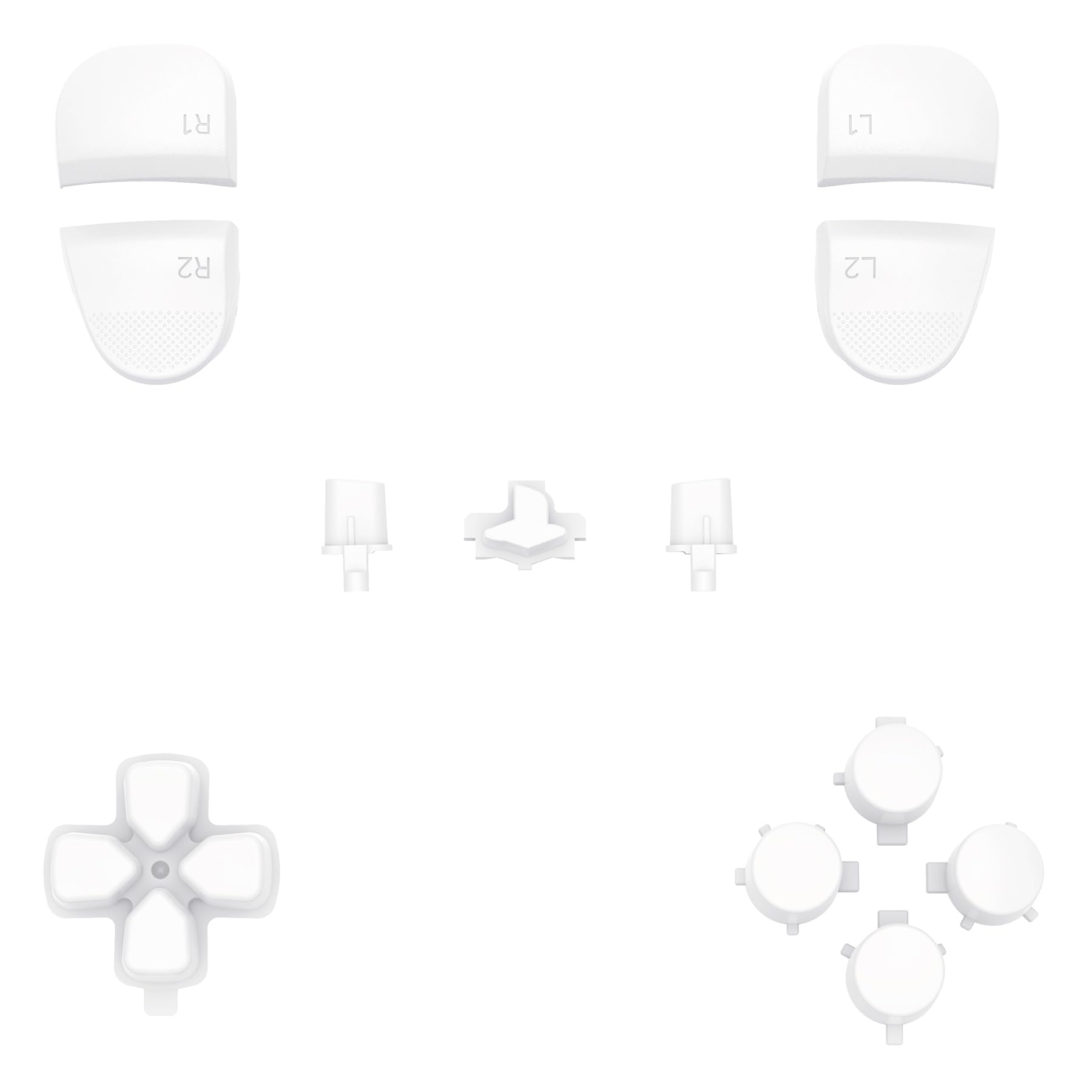 eXtremeRate Przyciski Zamienne Kompatybilne z Kontrolerem ps5 Edge,D-pad Share Options Przyciski Home Face R1 L1 R2 L2 Triggers Kompatybilne z Kontrolerem ps5 Edge(Brak Controller)-Bialy