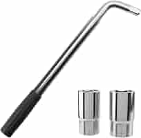 MIKKUPPA Teleskop Radmuttern-Schlüssel Set - 17/19mm & 21/23mm Mit Tasche