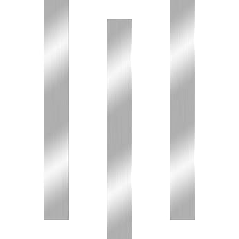 Stainless Steel Sheet Strips 400 x 50 x 1 mm Pack of 3 Stainless Steel Sheet Thin Metal Strips Bendable Gap Filler Welding Accessories Decorative Strips for Kitchen