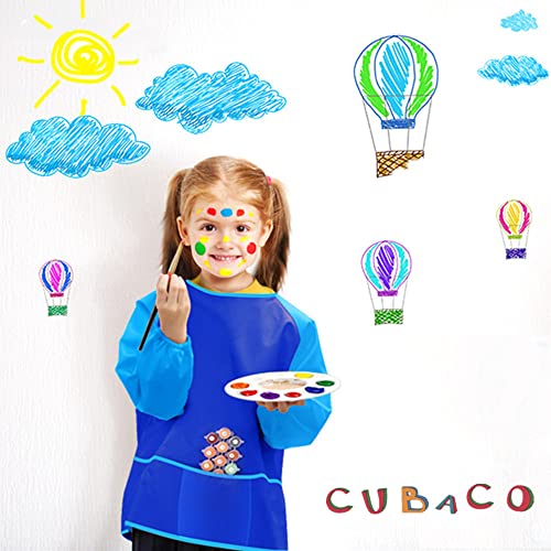 Cubaco Kids Painting Apron, 2 Packs Waterproof Art Smocks For Child 3-8 Years, Children Artist Apron With Long Sleeve And 3 Pockets #TOP5