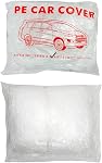 LuliKa Disposable Car Cover 3 Pack Clear Plastic Car Cover Universal Rain Dust Garage Cover with Elastic Band Medium (12' x 22')