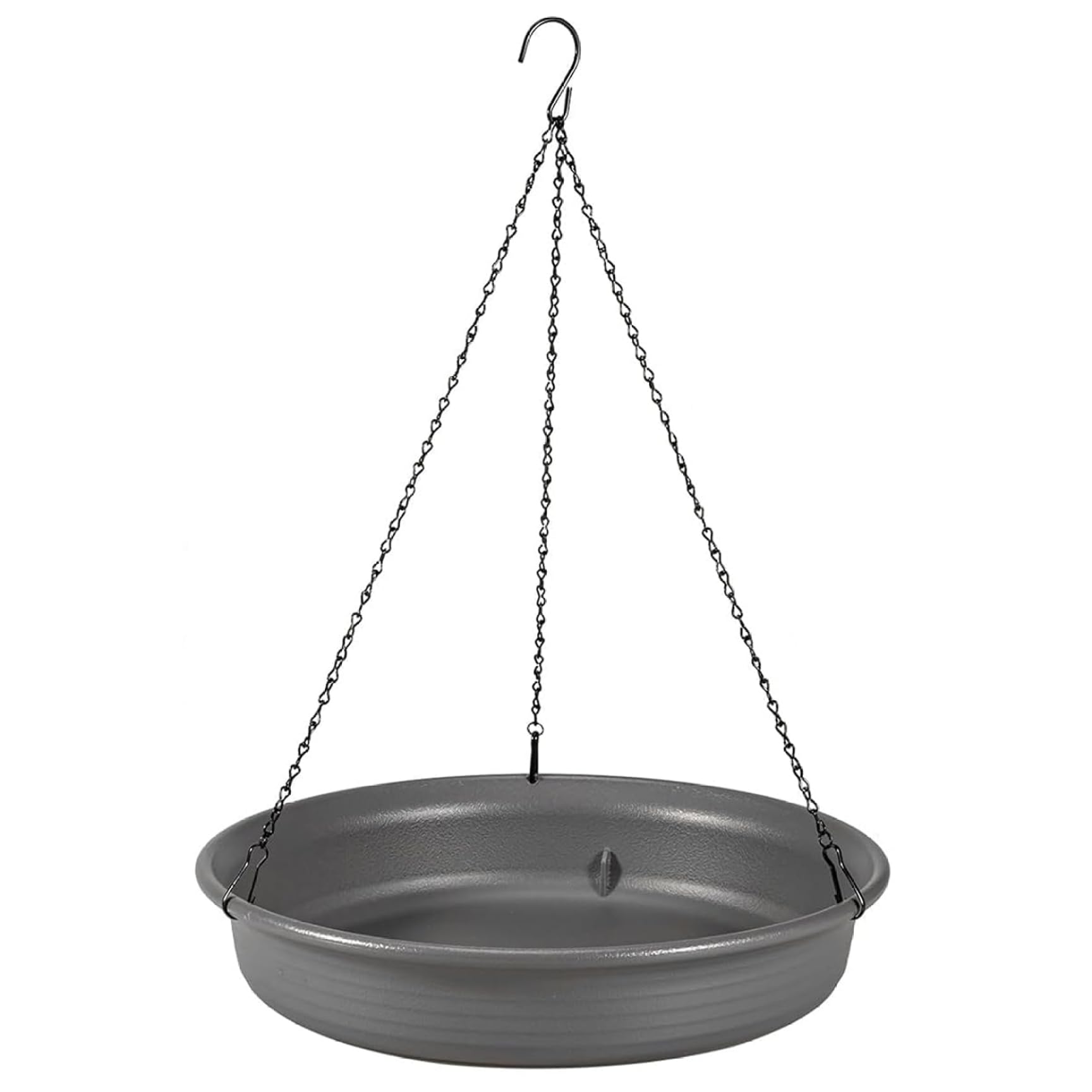 Plato para pájaros colgante de metal sin herramientas para instalar en el jardín