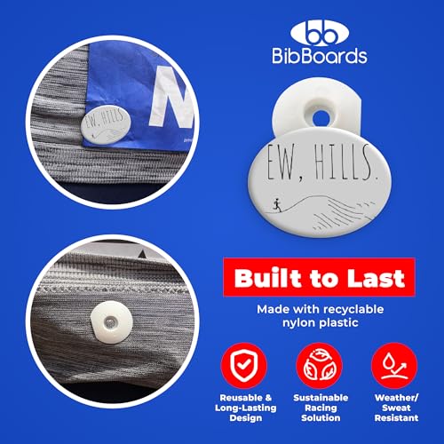 Clips de sécurité BibBoards pour dossard de course Ew Hills - 5