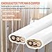 Energeaster Solid Indoor 14/2 W/G NMB Cable 25ft Coil，Electrical Wire 14 Gauge Wire 2 Conductors Non-Metallic with Ground Wire(White)