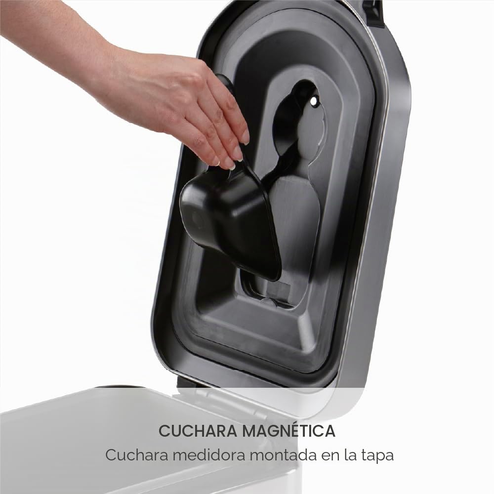 simplehuman, contenedor de comida para mascotas extragrande, acero inoxidable cepillado
