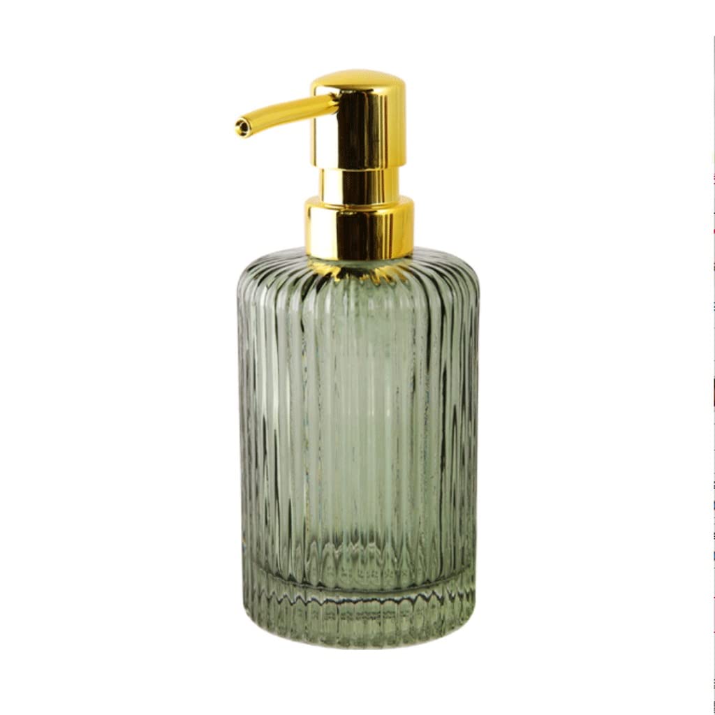 distributore di sapone 9.5 oz Dispenser di sapone ad alto valore, distributore di sapone di vetro trasparente, distributore di liquido ricaricabile, bottiglia di sapone a mano for bagno Maneggevole