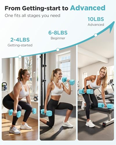Image of FEIERDUN DB3 5-in-1 Adjustable Dumbbell Set of 2, 12LBS /20LBS Hand Weights for Women, Men, 1s-Adjust Dual-Stable Dumbbell Set for Women Home Gym & Outdoor