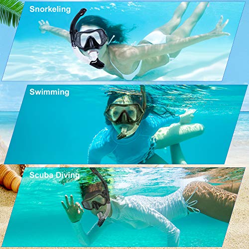 image for KAREEME Snorkel Mask Set Diving Goggles Snorkeling Set for Adult Anti-