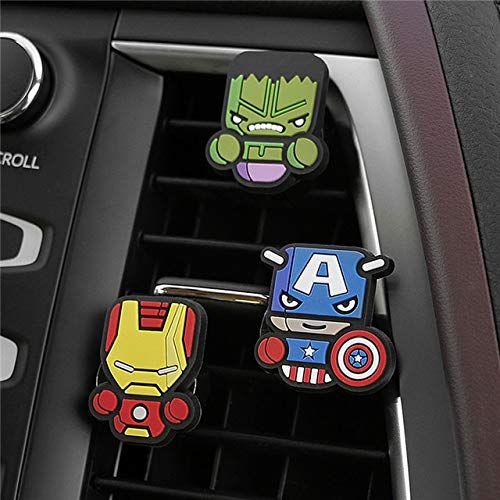 3 Teile/Satz Nette Automobil Auto Vent Parfüm Clip Für Marvel Avengers Hero Abbildung Auto Innendekoration Lufterfrischer Zubehöru00a0u00a0u00a03