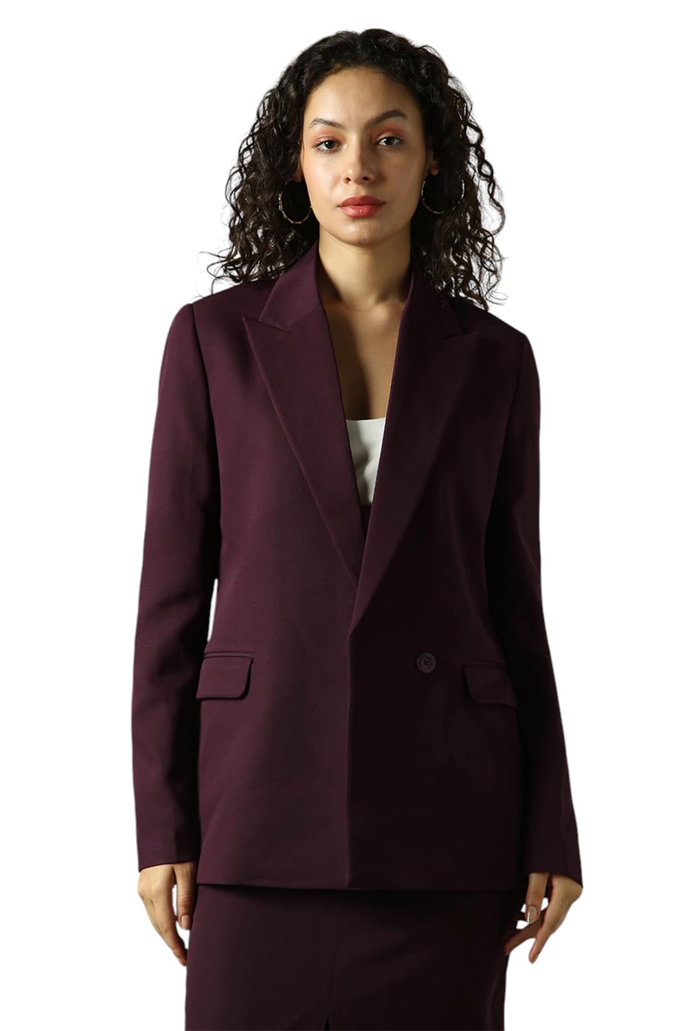 high star clothing High Star Women Solid Longline Length Oversized Notch Lapel Collar Full Sleeve Blazer-picture-0