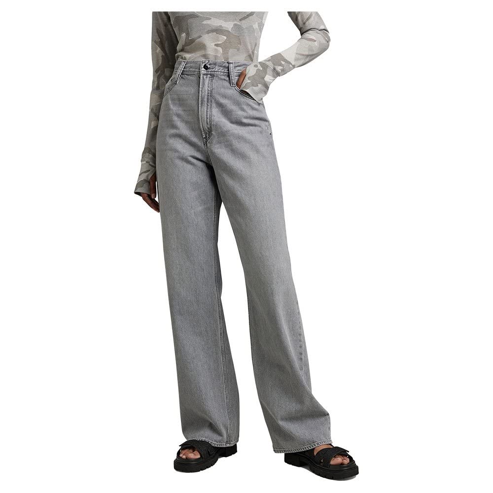 G-Star Women's Stray Ultra High Straight Jeans, Grey (faded grey limestone D22068-D109-D126), 30W / 32L