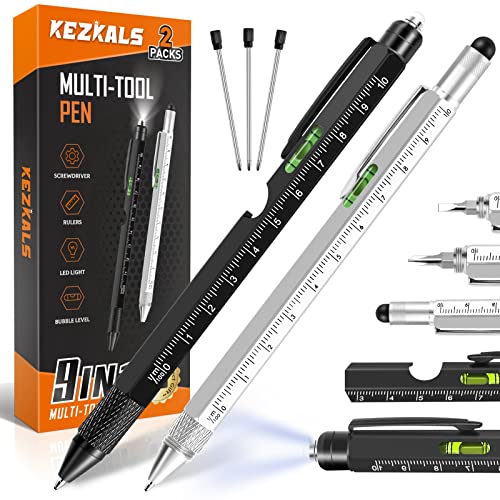 KEZKALS Vatertagsgeschenk für Papa, 2pack-9 IN 1 Kugelschreiber, Geschenke für Männer Geburtstagsgeschenk Gadgets Lustige Kleine Geschenke, Geschenk Vatertag