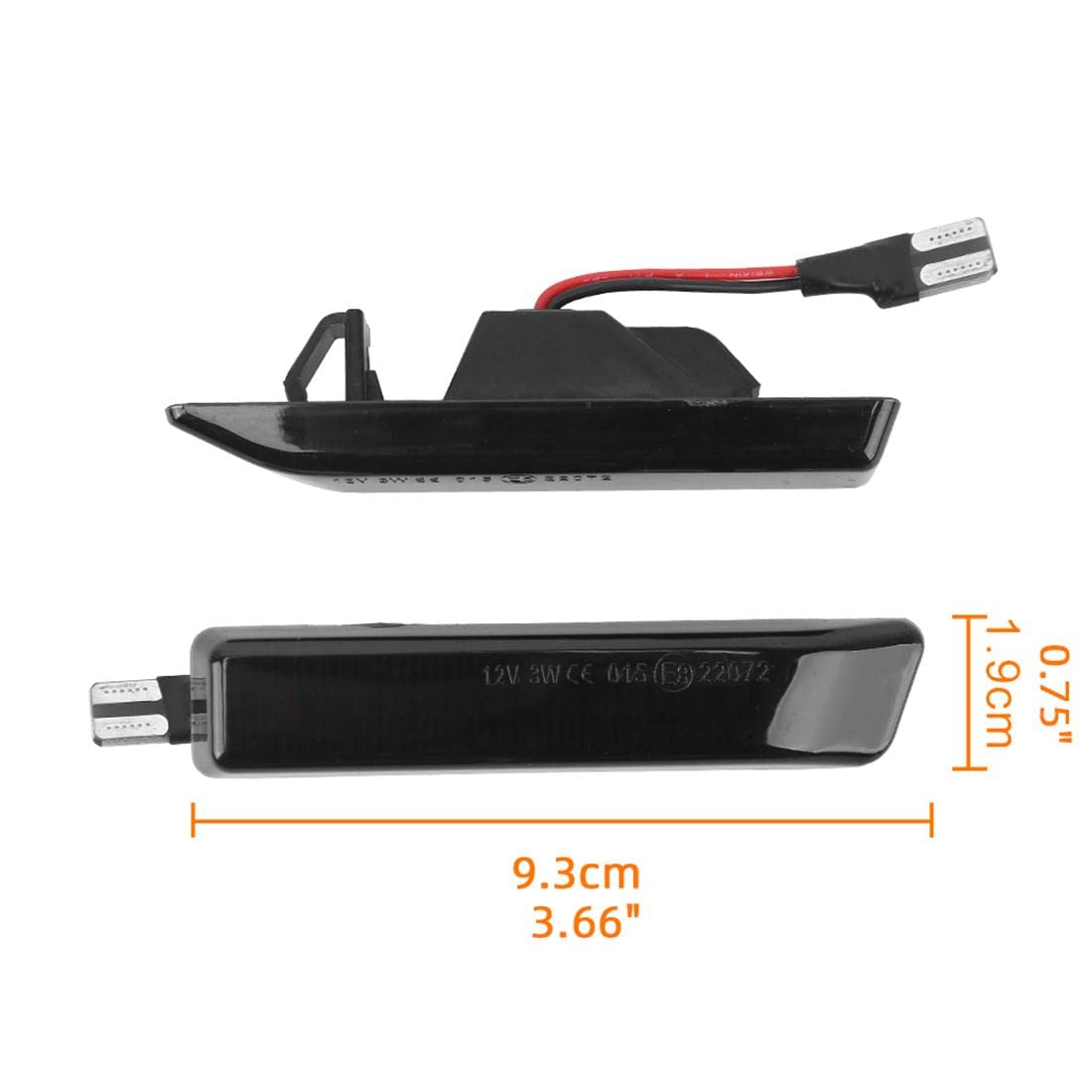 12 Bernstein Farbene Led-seiten Markierung Leuchten Repeater-signal Leuchten Für 12 Bernstein Farbene Led-seiten Markierung Leuchten Repeater-signal Leuchten Für