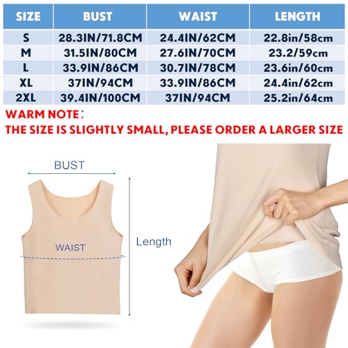 Image of Toulite 4 Pcs Thermal Tank Tops Women Underwear Tops Sleeveless Undershirt for Women Cotton Camisole Warm Base Layer