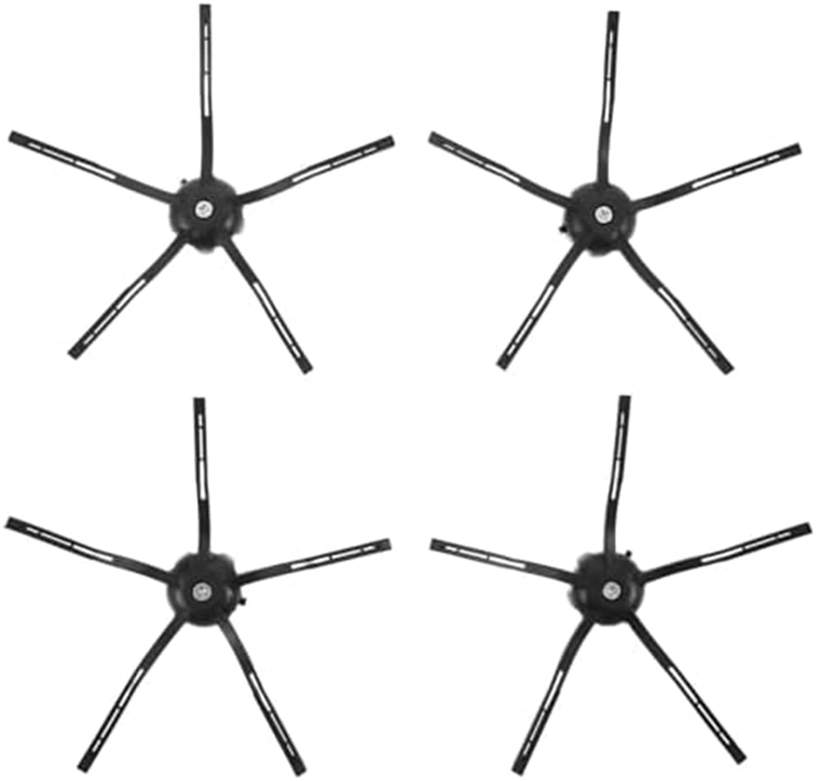 Mthxzy Robot Mop Replacement Pad 4Pcs 5 Arm Side Brushes Replacement, for Robot Vacuum Cleaner Black Corner Sweeper Brush Accessories, for Roborock G10s T7s T8 T7splus S7 S8(Black)