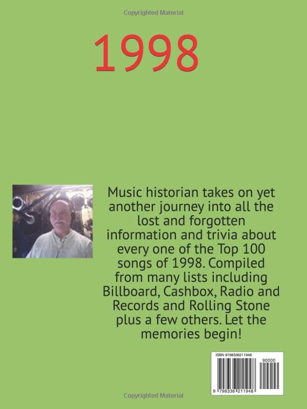 The CD's of 1998: More fascinating trivia compiled my music historian TJ Allen about each of the Top 100 songs for 1998! (The Yearly Top 100) image 3