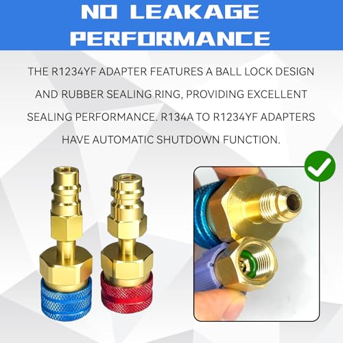 Adaptador Kit Convertidor R1234yf a R134a para AC Auto miniatura 4