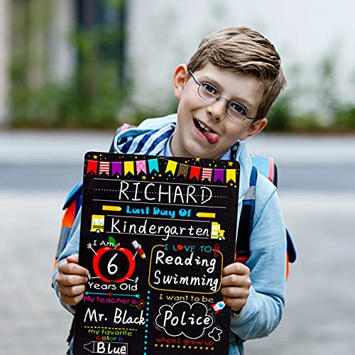 SICOHOME-First-Day-of-School-Chalkboard-Sign-12-First-Day-and-Last-Day-of-School-Chalkboard-SignDouble-Sided-Back-to-School-Photo-Prop-Chalkboard-Sign-for-Kids-Girls-Boys-Kindergarten-Preschool-Kids SICOHOME First Day of School Chalkboard Sign 12 First Day and Last Day of School Chalkboard SignDouble Sided Back to School Photo Prop Chalkboard Sign for Kids Girls Boys Kindergarten Preschool Kids