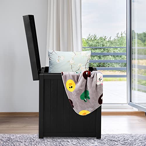 GDY 55 Gallon Patio Storage Deck Box, Outdoor Storage Plastic Bench Box, Resin Wicker Storage Container Bench Seat - Image 6