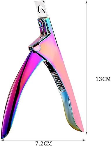 Vista 17 de SUMAJU Cortaúñas postizas acrílicas profesionales para uñas acrílicas, herramienta de manicura de uñas (plata)