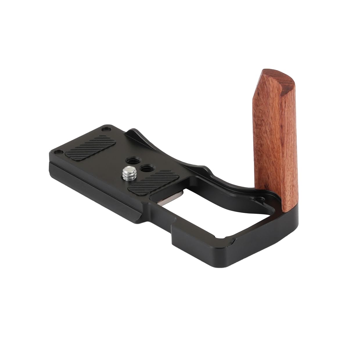 R50 V uchwyt w kształcie litery L z drewnianym uchwytem do aparatu Canon EOS R50 V, pasuje do aluminiowej płyty podstawowej Arca-Swiss Quick Release, z mocowaniami 0,6 cm - 20, kompatybilny ze
