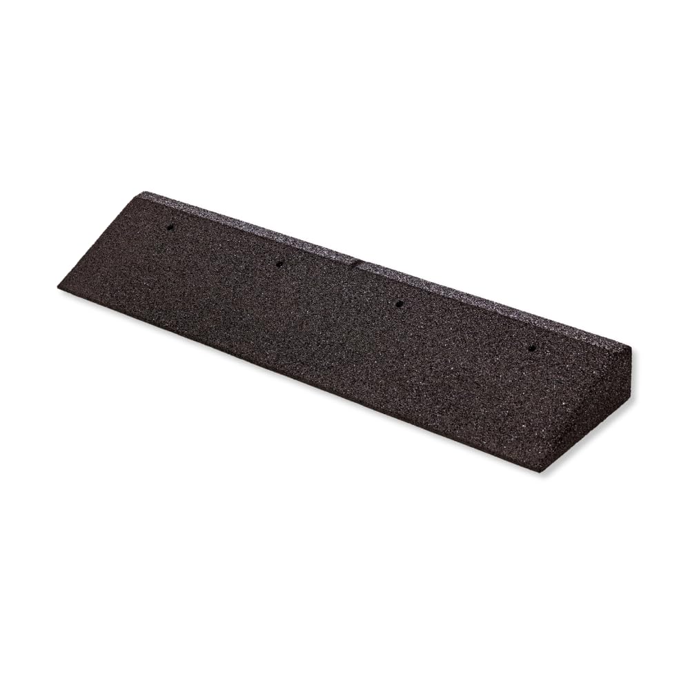 bepco Rampe de Trottoir, L x l x H : 100 x 25 x 5 cm, en Caoutchouc (Noire), avec rondelles intégrées à la Rampe pour la Fixation