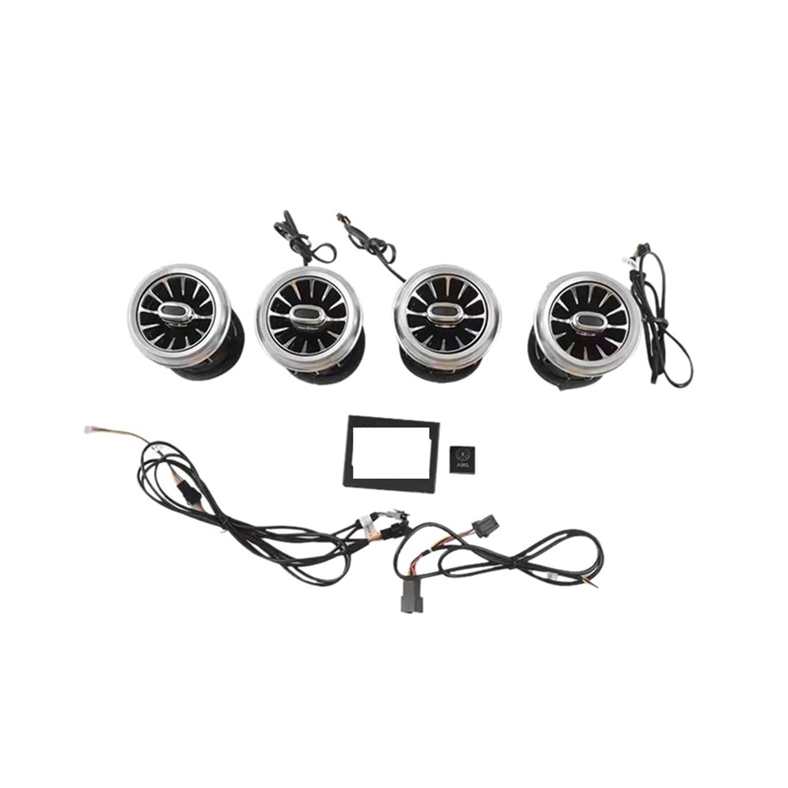 XCZPRKMXY 7 Color Car Front Turbine Air Outlet Ambient Light A/C Vent Outlet Atmosphere Lamp Compatible with Jeep Wrangler JK 2007-2017