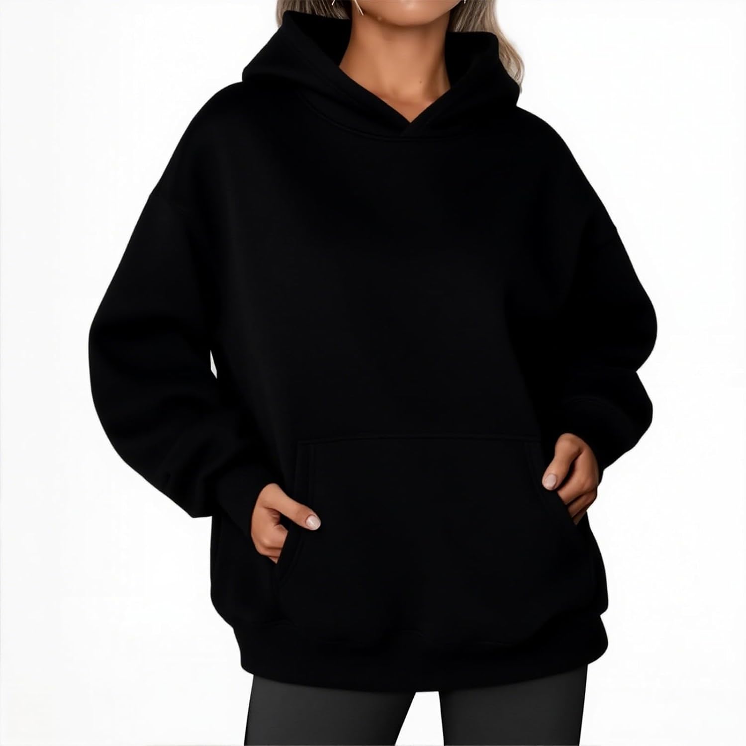 FASHIONSPARK Women's Oversized Hoodie Sweatshirt - Casual Long Sleeve Pullover Hooded Tops with Pocket - Image 5
