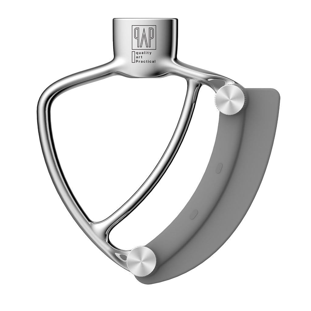 Flex Edge Beater Pro FEB3 for KitchenAid Artisan Mini 3.5 Quart Tilt-Head Stand Mixer - Stainless Steel Flat Beater with Replaceable Silicone Edges.