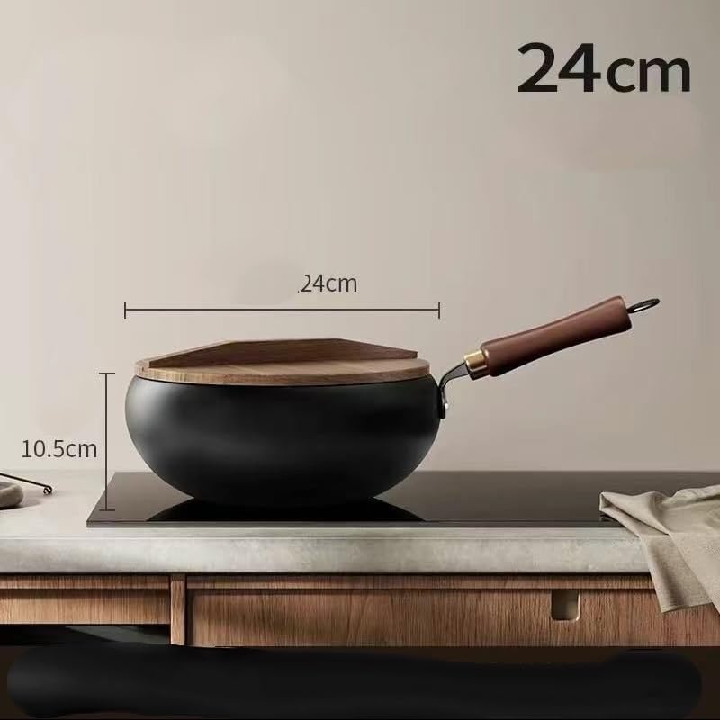 Mini Wok de acero inoxidable hecho a mano 24 cm miniatura 5