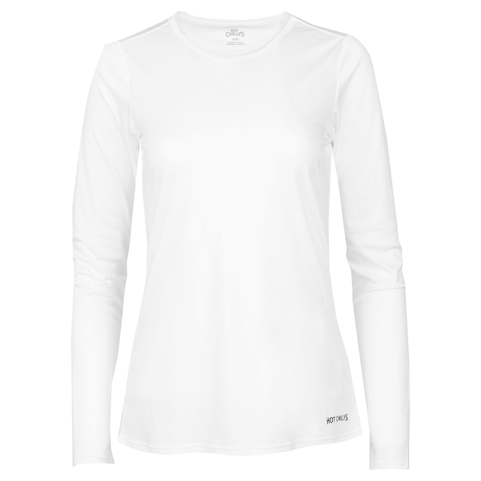 Hot Chillys Women's Peach Skins Solid Crewneck Lightweight Relaxed Fit Base Layer | Moisture-Wicking Long Sleeve Thermal Top