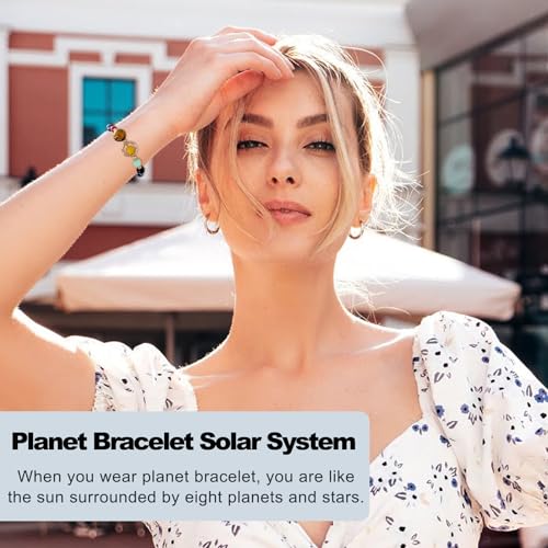 Planet Bracelet Solar System,Universe Galaxy Guardian Space Bracelets,Solar System The Eight Planets Beaded Space Bracelet Gifts for Men Women4