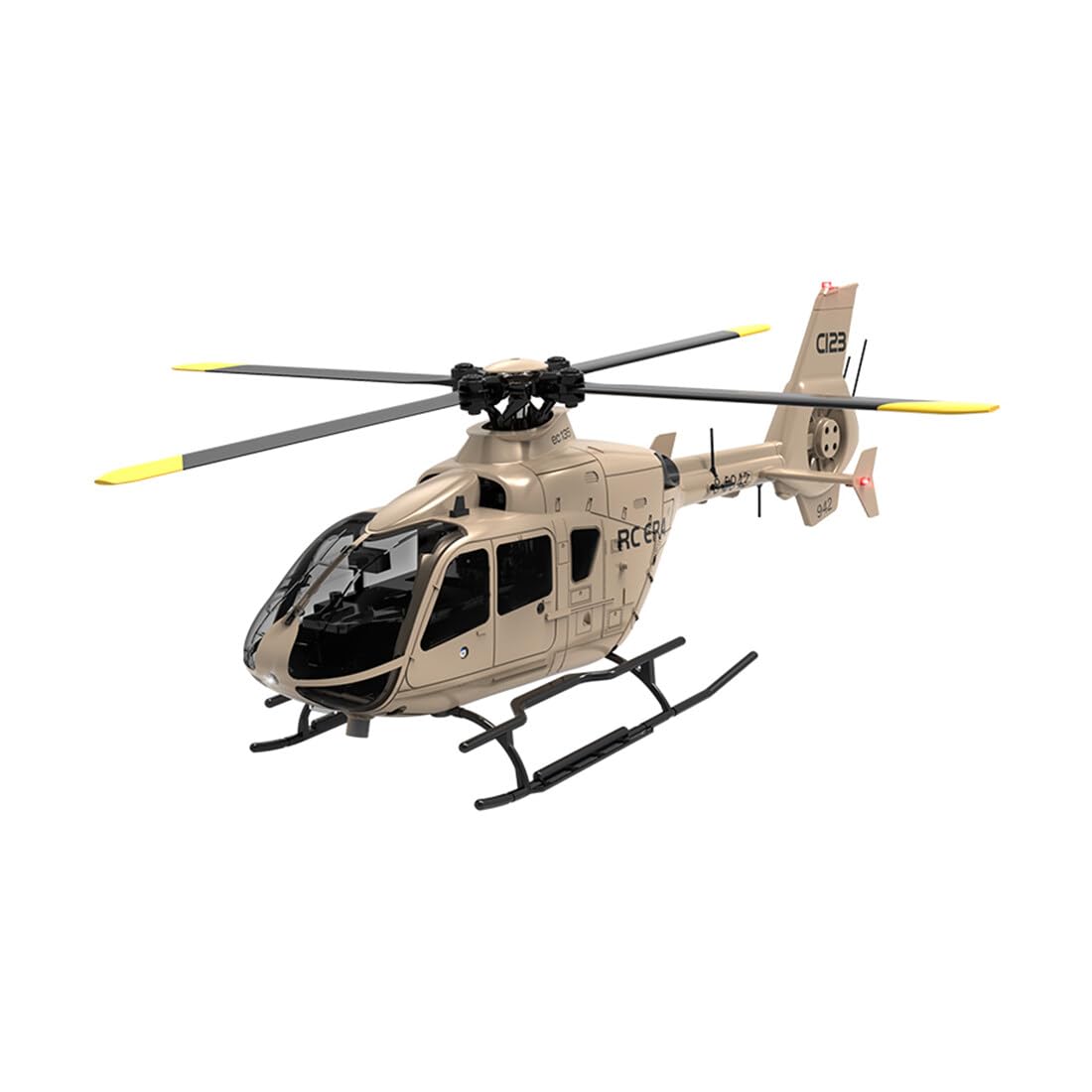RC ERA C123 6CH RC Hubschrauber, 1:36 EC135 Optisch Stabilisiertes Flugzeugmodell mit 3D-Flug, Höhenhaltung, bürstenloser Ferngesteuerter Helikopter für Erwachsene – RTF