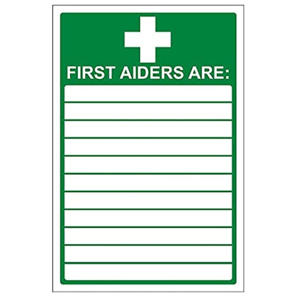 V Safety First Aid General - First Aiders Are - 200 X 300mm