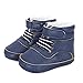 LACOFIA Baby Jungen Winterstiefel Kleinkind Rutschfeste Schnüren Schneeschuhe Gummistiefel Marineblau 3-6 Monate