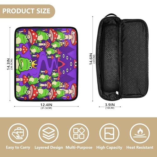 Bolsa de Viaje para Herramientas de Cabello con Estera Resistente al Calor Removible Estuche de Viaje de Doble Capa para Planchas de Pelo, Alisadores, Rizadores, Almacenaje para Mujeres miniatura 4