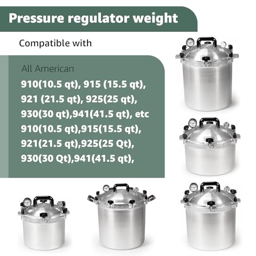 Pressure Regulator Weight Replacement for All American 1930-10.5 qt,15.5 qt,21.5qt,25 qt,30qt,41.5qt Pressure Cooker Canner - Fits All Our Pressure Cookers/Canners with a Vent Pipe