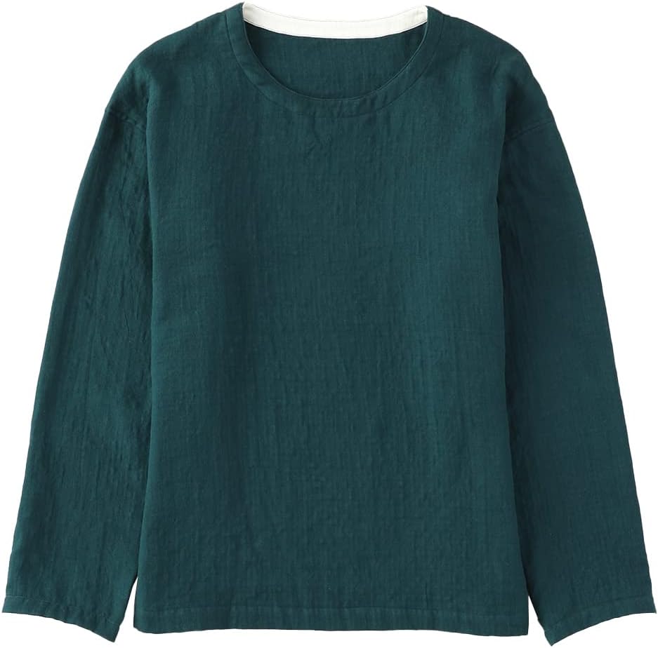 [内野] マシュマロガーゼ メンズ 長袖Ｔシャツ RTF10662 グリーン LA