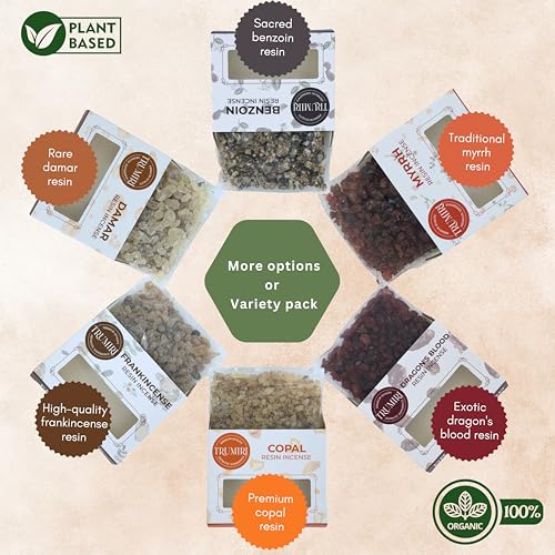 Resin-Incense-Natural-Tree-Gum-Sap-6x30g-Variety-Pack-Including-Frankincense-and-Myrrh-Copal-Benzoin-Dragons-Blood-Damar