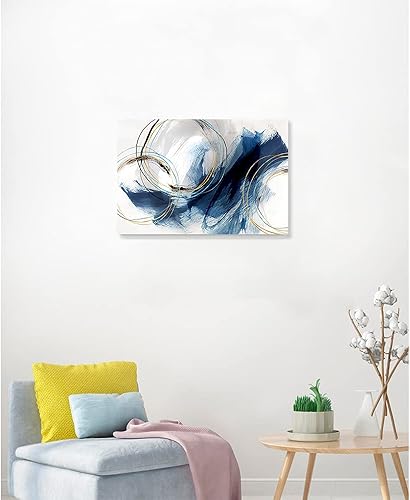 Miniatura 7 de Lienzo artístico para pared, pinturas de arte abstracto, fantasía azul, grafiti colorido sobre fondo blanco; decoración artística moderna para sala