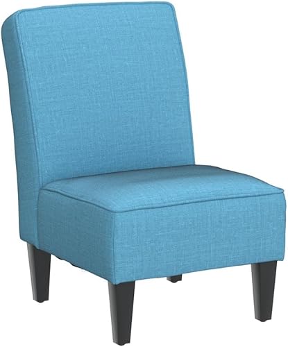 Miniatura 5 de ALISH Juego de 2 sillas decorativas tapizadas para sala de estar, sillas laterales sin brazos, sillas de dormitorio con respaldo curvado y patas de