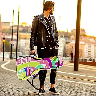 Housse de transport étanche pour guitare avec bandoulière réglable Motif abstrait, Multicolore 04, 42.9×16.9×4.7 in… - Les Beatles, Paul McCartney, John Lennon, RIngo Starr, George Harrison Housse de transport étanche pour guitare avec bandoulière réglable Motif abstrait, Multicolore 04, 42.9x16.9x4.7 in… – Image 6