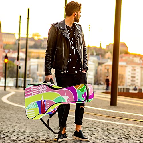 Housse de transport étanche pour guitare avec bandoulière réglable Motif abstrait, Multicolore 04, 42.9×16.9×4.7 in… - Les Beatles, Paul McCartney, John Lennon, RIngo Starr, George Harrison Housse de transport étanche pour guitare avec bandoulière réglable Motif abstrait, Multicolore 04, 42.9x16.9x4.7 in… – Image 7