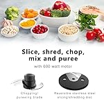 Smart Food Processor and Vegetable Chopper, 6 Automatic Functions, BPA Free, Stainless Steel Blades, 12 Cup Bowl, 600-Watt Motor, Black - Image 4