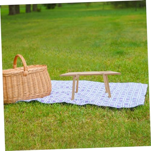 Table pliable extérieure en bois anti-renversement pour verre - 3