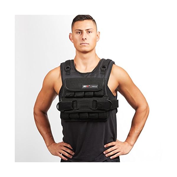 MiR Short Weighted Vest With Zipper Option 20lbs 60lbs Solid Iron