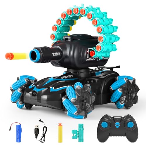 BOKSYUR Rc Car Shoot SoftBullet,Fits for Nerf,Rc Tank that Shoots,Battle ANK with Remote Control...