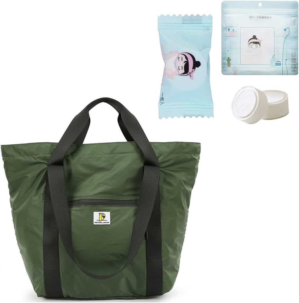 VanFn Disposable Towel and Duffle Bags, Foldable Travel Totes Duffel Bag, Lightweight Gym Bags, Outdoor Weekend Bag, Luggage Duffle Backpack, Sports Shoulder Handbag for Men & Women