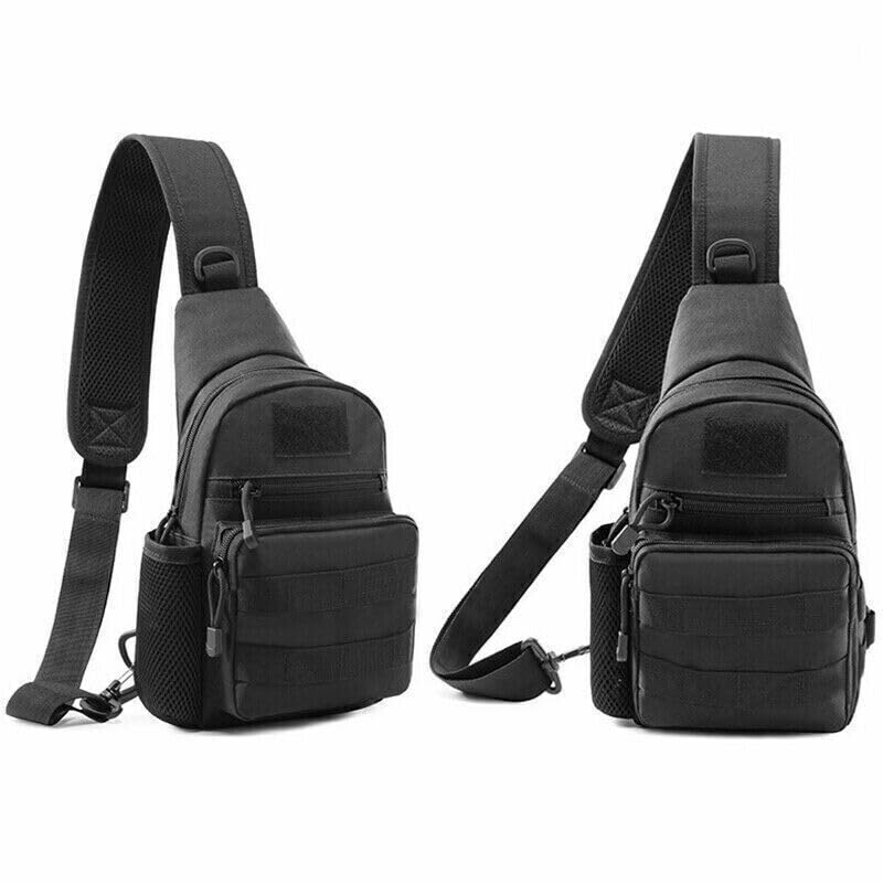 Seven-Flower Mens Sling Backpack Molle Tactical Military Outdoor Travel Shoulder Chest Bag with Water Bottle Holder - Image 2