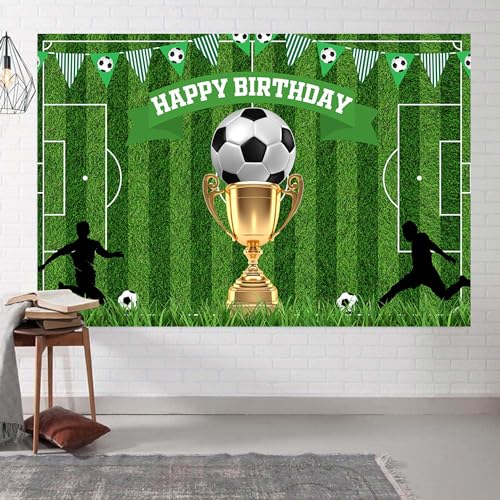 Fondo fotográfico fútbol 7x5ft para cumpleaños y sesión miniatura 4
